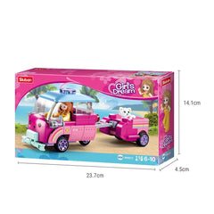Sluban Girls Dream-Pet Car Building Blocks For Ages 6+