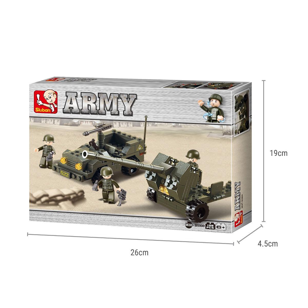 Sluban Land Forces-Antiaircraft Flak Building Blocks For Ages 6+
