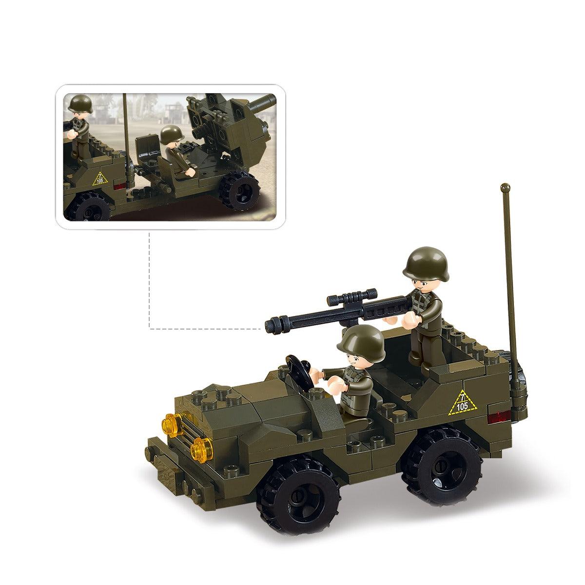 Sluban Land Forces-Antiaircraft Flak Building Blocks For Ages 6+