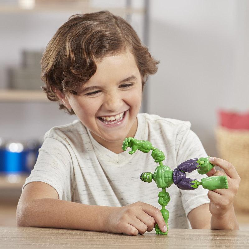 Marvel Avengers Bend And Flex Toy, 6-Inch Flexible Hulk Action Figure, Blast Accessory, For Kids Ages 4 &Up