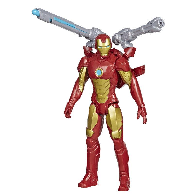 Marvel Avengers Titan Hero Series Blast Gear Iron Man Action Figure, 12-Inch Toy, With Launcher, Projectile
