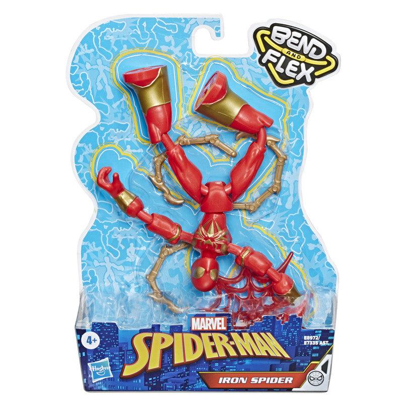 Marvel Spider-Man Bend and Flex Iron Spider Action Figure Toy, 6-Inch Flexible Figure, For Kids Ages 6 & Up