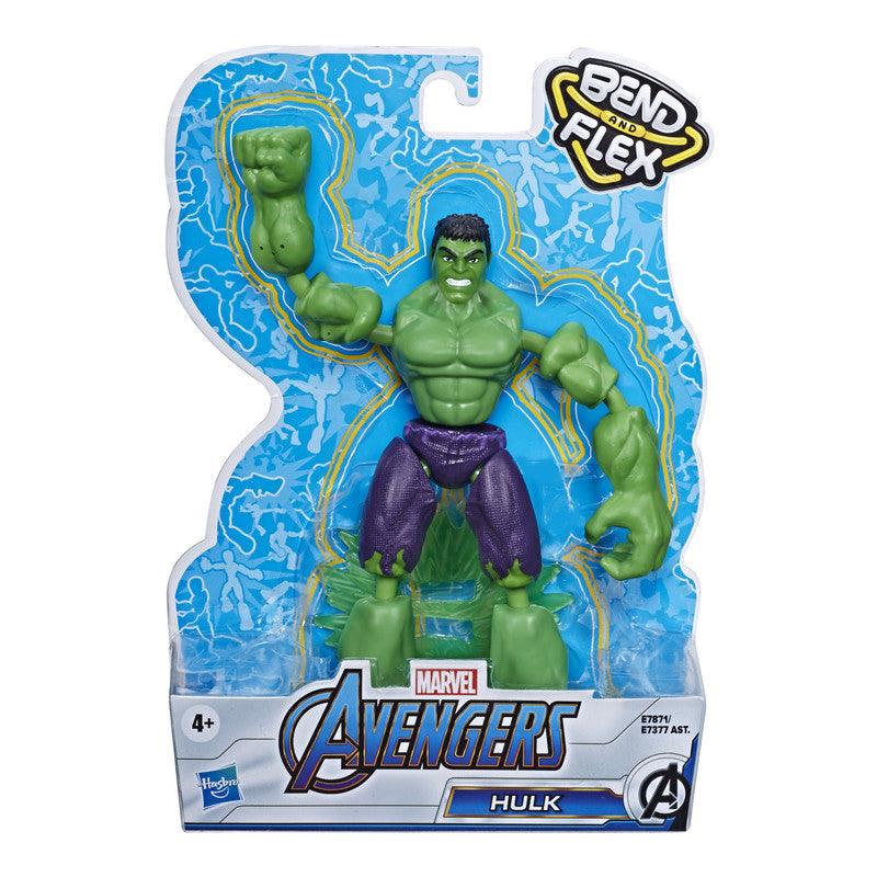 Marvel Avengers Bend And Flex Toy, 6-Inch Flexible Hulk Action Figure, Blast Accessory, For Kids Ages 4 &Up