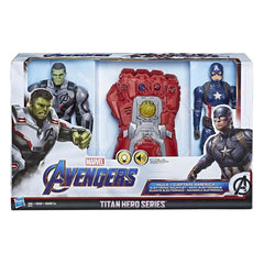 Marvel Avengers: Endgame Hulk Captain America Electronic Gauntlet Action Figure Combo Pack Roleplay Toy