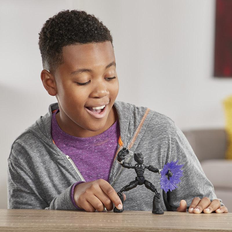 Marvel Avengers Bend n Flex Action Figure Toy, 6-Inch Flexible Black Panther Figure, For Kids Ages 4 And Up