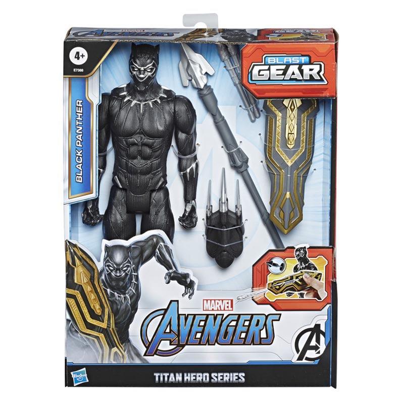 Marvel Avengers Titan Hero Series Blast Gear Deluxe Black Panther Action Figure, 12-Inch Toy, Inspired By Marvel Comics
