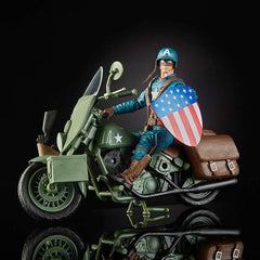 Marvel Legends Series 6-Inch-Scale Captain America Collectible Action Figure With Motorcycle, Shield, And Helmet Accessories