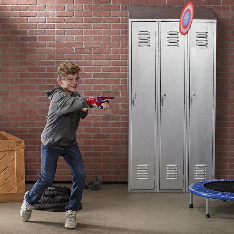 Marvel Nerf Power Moves Marvel Avengers Captain America Shield Sling Nerf Disc-Launching Toy For Kids Roleplay, Toys For Kids Ages 5 And Up