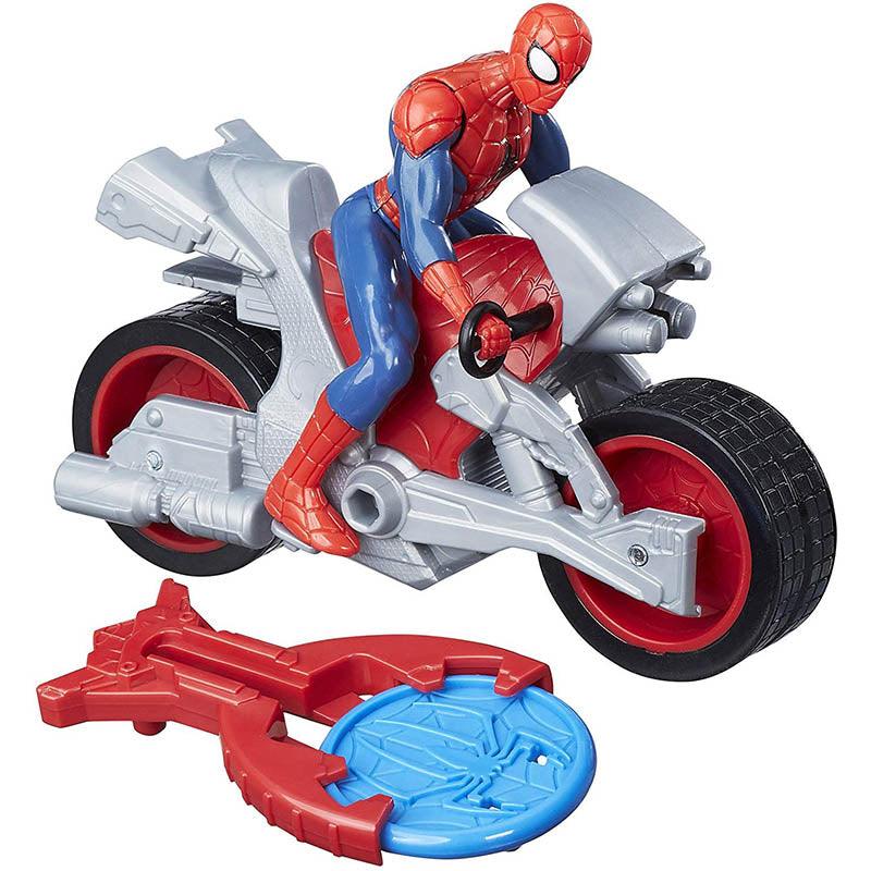 Marvel Spider-Man Marvel Blast N' Go Racer Spider-Man with Cycle