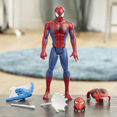 Marvel Spider-Man Titan Hero Series Blast Gear Spider-Man Action Figure, 12-Inch Toy, With Launcher and Projectiles, Ages 4 And Up