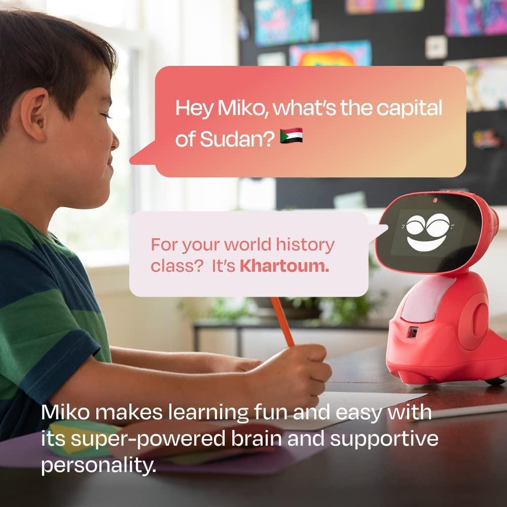 Miko 3: AI-Powered Smart Robot for Kids | STEM Learning & Educational Robot, Martian Red