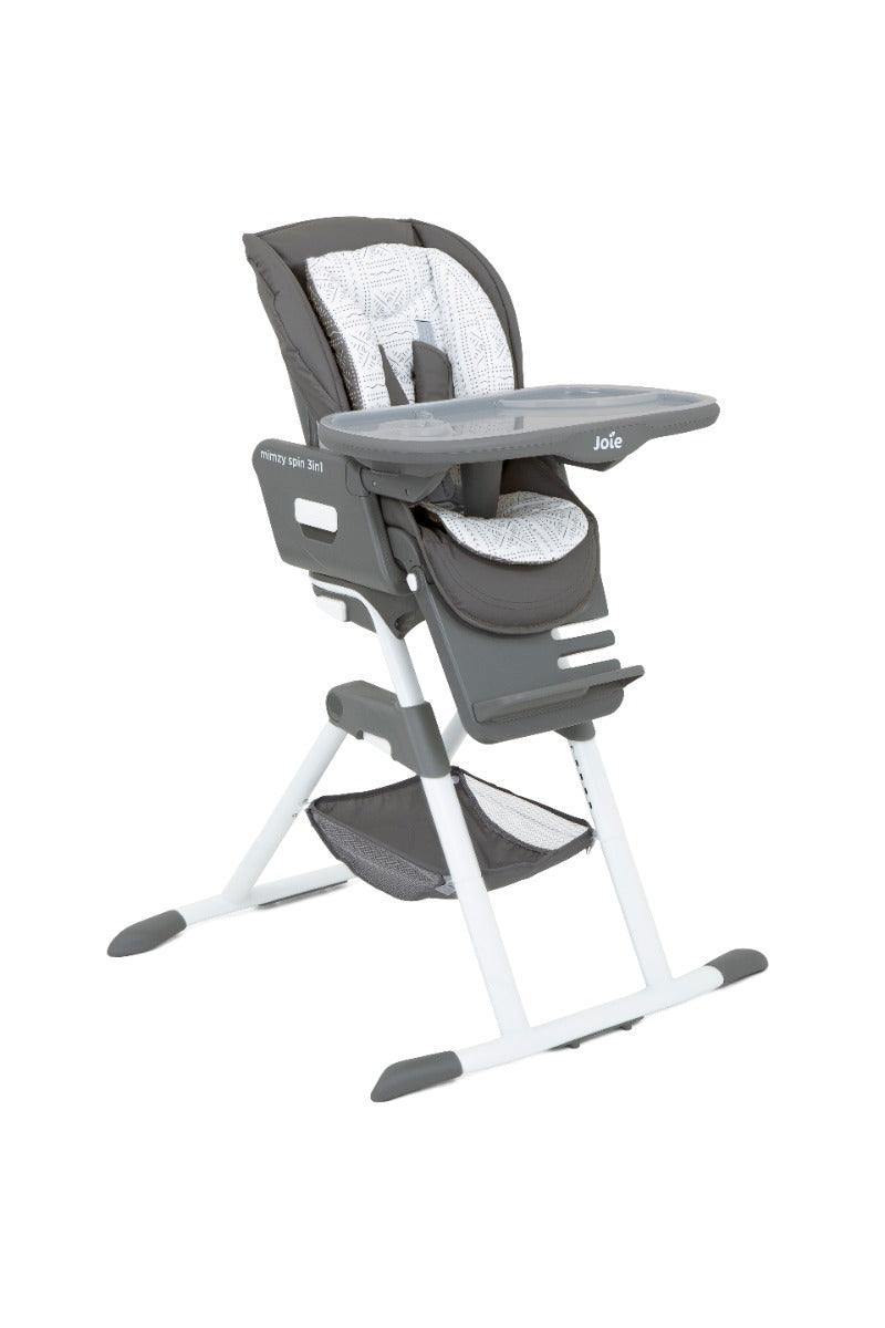 Joie Mimzy Spin 3 in 1 High Chair Tile - Portable Booster Seat For Ages 0-3 Years