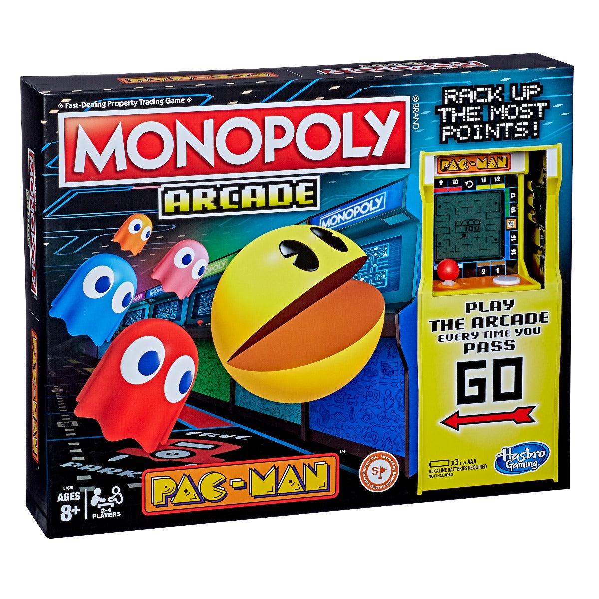Monopoly Arcade Pac-Man Game; Monopoly Board Game for Kids Ages 8 and Up; Includes Banking and Arcade Unit