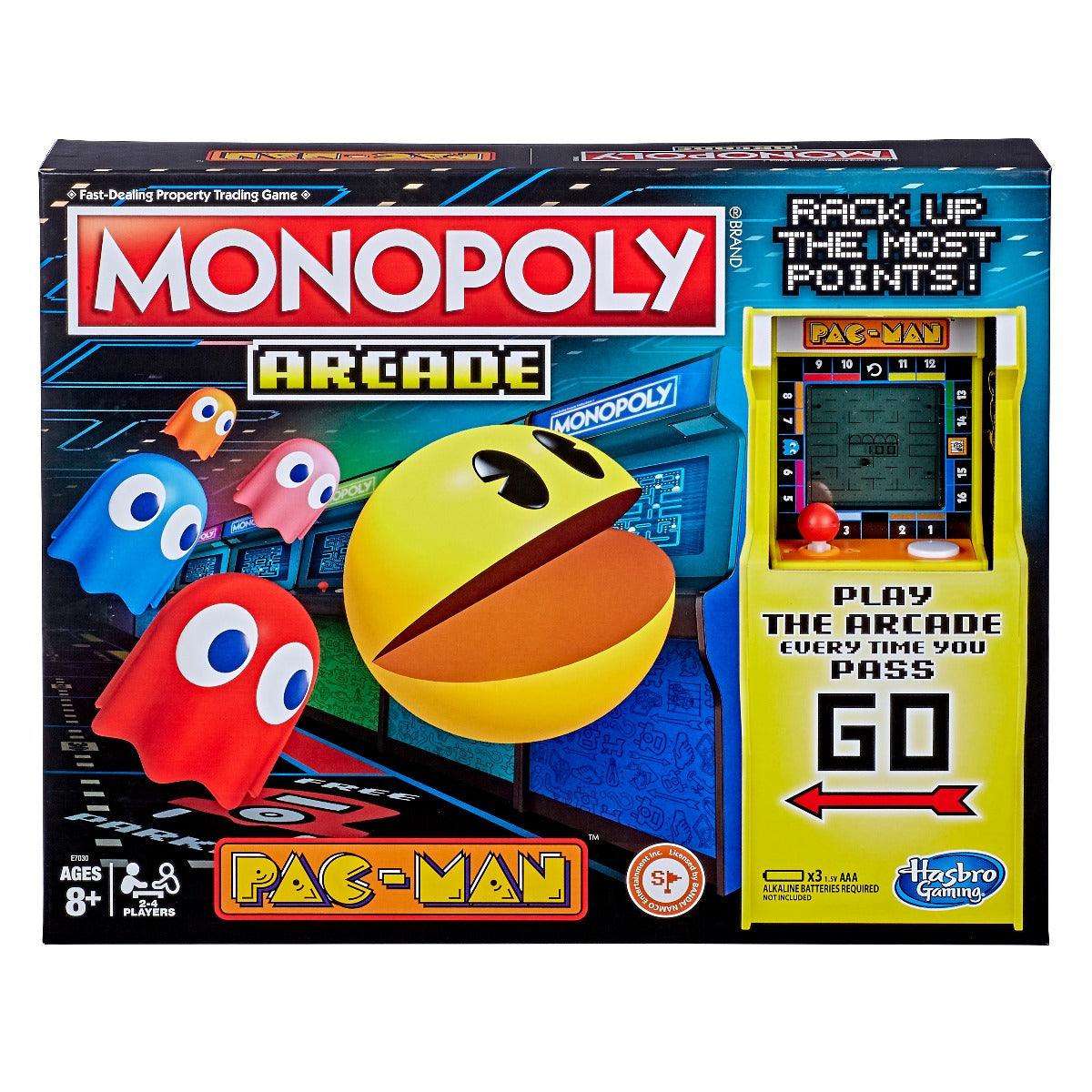 Monopoly Arcade Pac-Man Game; Monopoly Board Game for Kids Ages 8 and Up; Includes Banking and Arcade Unit