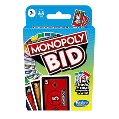Monopoly Bid Game - Quick Playing Card Game for Families and Kids Ages 7 and Up