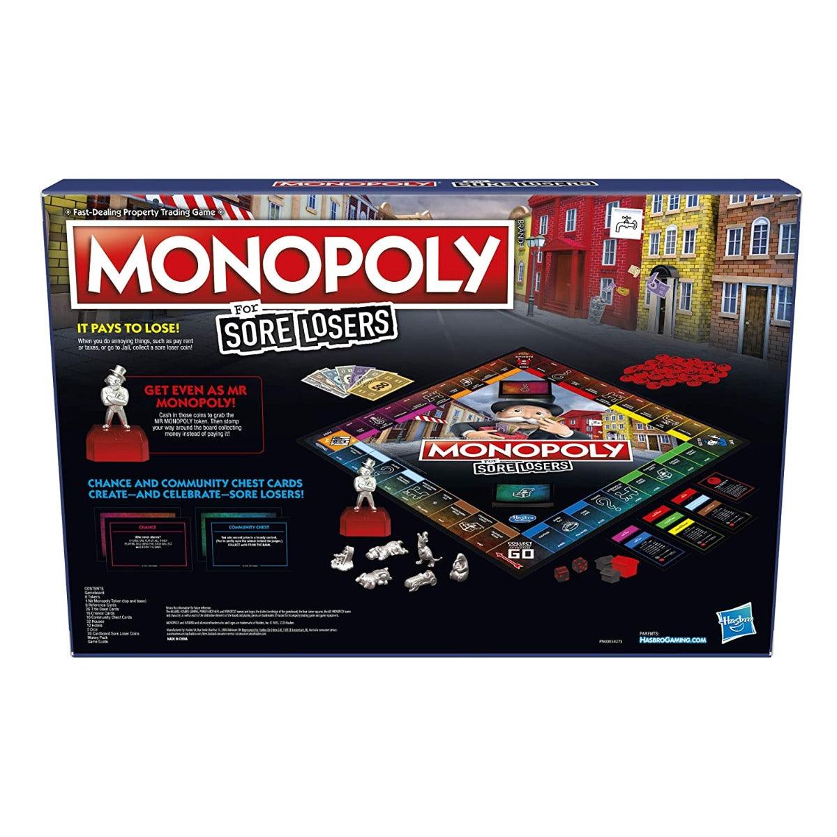 Monopoly For Sore Losers Board Game for Ages 8 and Up, The Game Where it Pays To Lose