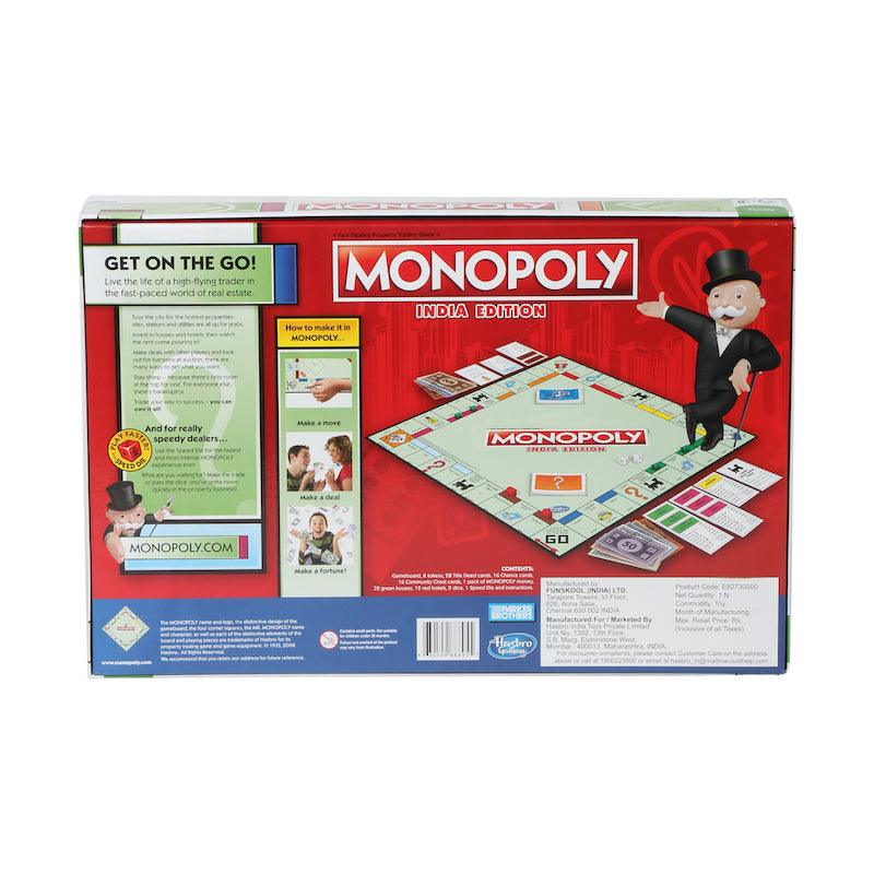 Monopoly India Edition Board Game for Families and Kids Ages 8 and Up, Classic Gameplay