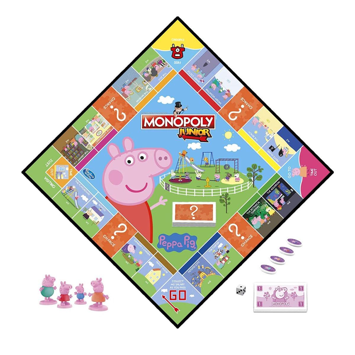 Monopoly Junior: Peppa Pig Edition Board Game for 2-4 Players, for Kids Ages 5 and Up