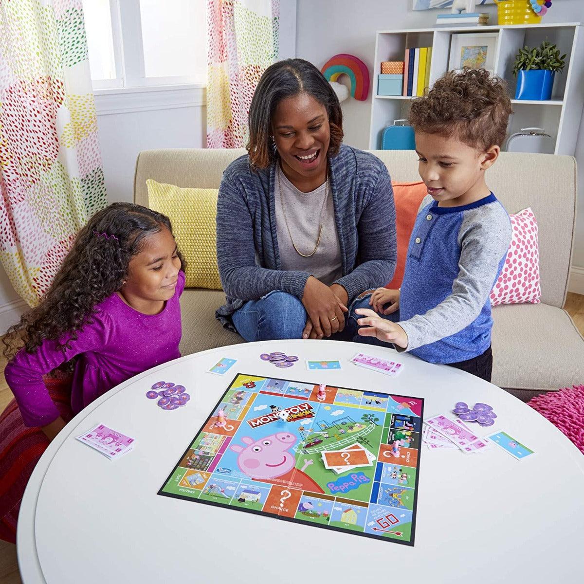 Monopoly Junior: Peppa Pig Edition Board Game for 2-4 Players, for Kids Ages 5 and Up