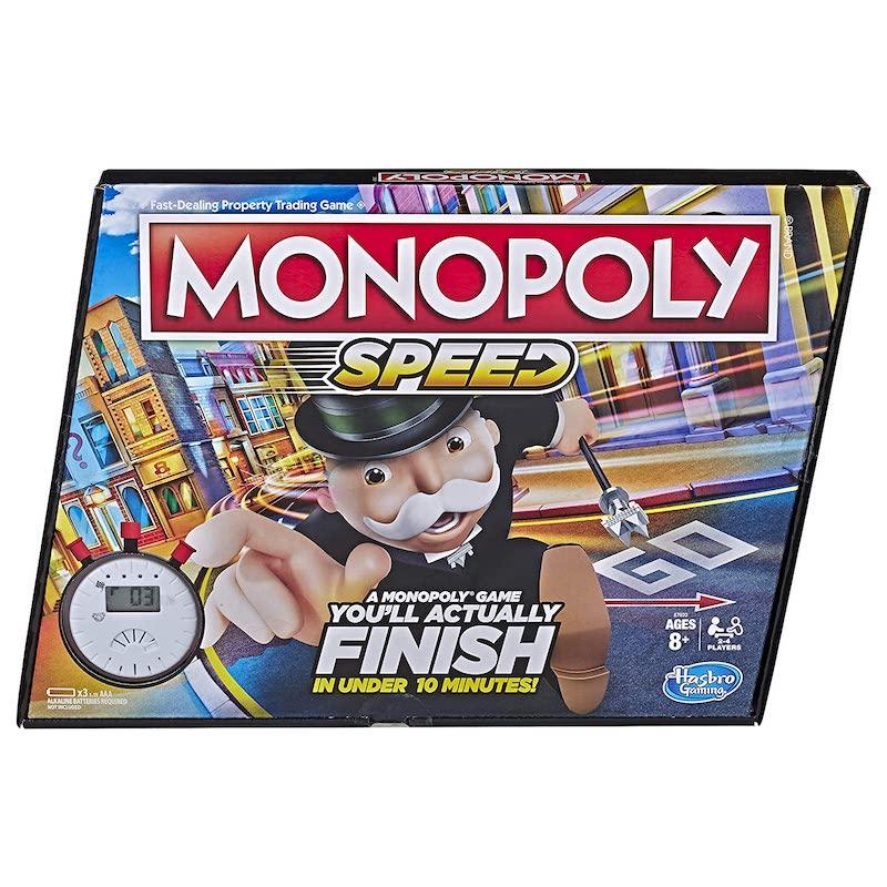 Monopoly Speed Board Game, Play Monopoly in Under 10 Minutes, Fast-playing Monopoly Board Game for Ages 8 and Up, Game for 2-4 Players
