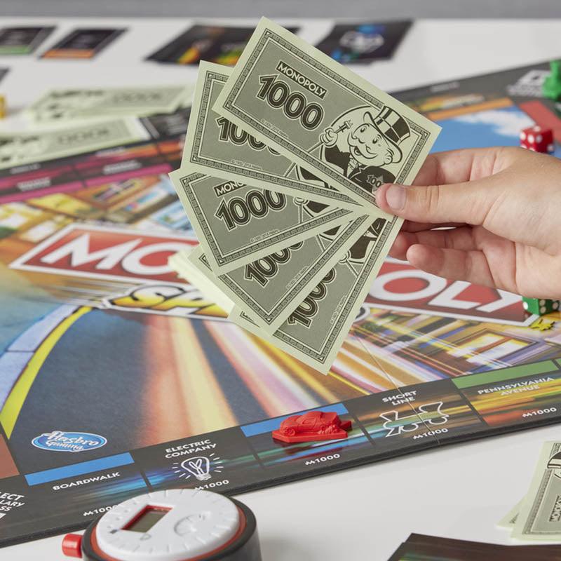 Monopoly Speed Board Game, Play Monopoly in Under 10 Minutes, Fast-playing Monopoly Board Game for Ages 8 and Up, Game for 2-4 Players