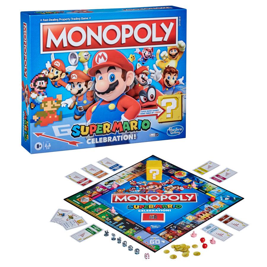 Monopoly Super Mario Celebration Edition Board Game for Super Mario Fans for Ages 8 and Up, With Video Game Sound Effects