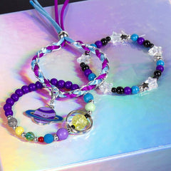 Make It Real Galaxy Jewelry Plastic & Metal Bead Bracelet Kit, Multicolor