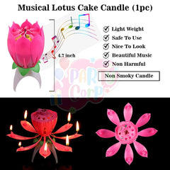 PartyCorp Musical Lotus Cake Candle
