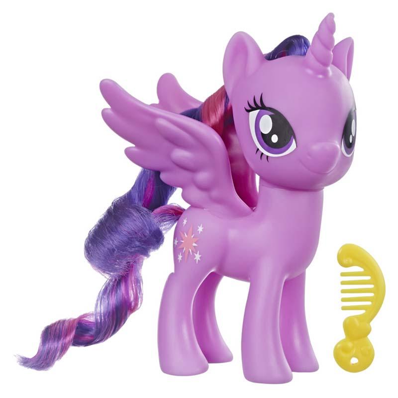 My Little Pony Toy 6-Inch Twilight Sparkle, Purple Pony Figure with Rooted Hair and Comb