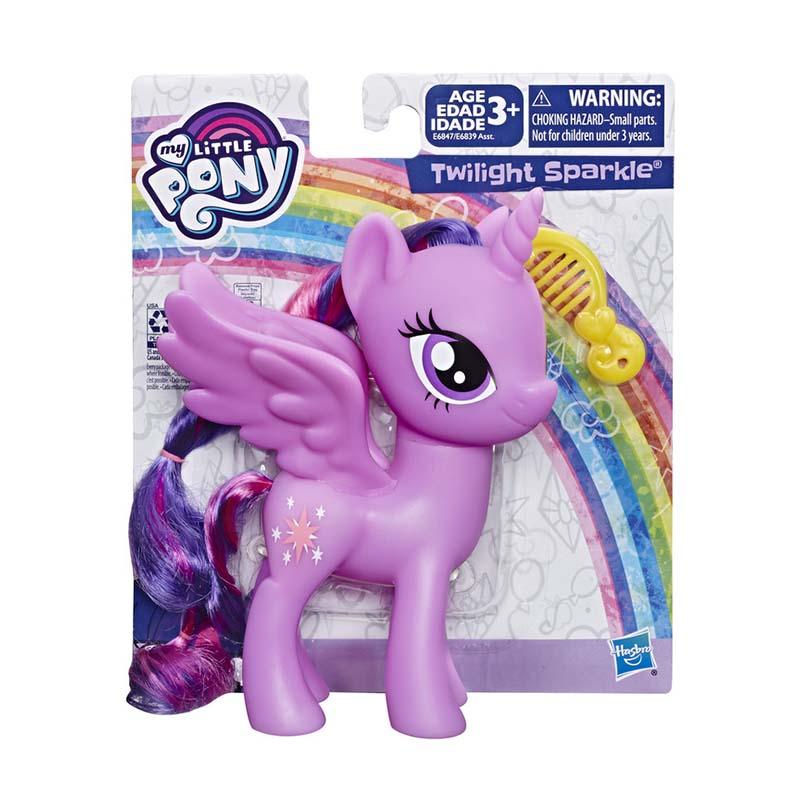 My Little Pony Toy 6-Inch Twilight Sparkle, Purple Pony Figure with Rooted Hair and Comb