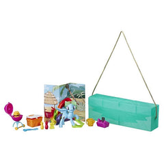 My Little Pony Toy On-the-Go Rainbow Dash-Blue 3-Inch Pony Figure with 14 Accessories andStorage Case, Kids Ages 3 Years Old and Up