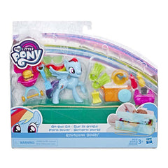 My Little Pony Toy On-the-Go Rainbow Dash-Blue 3-Inch Pony Figure with 14 Accessories andStorage Case, Kids Ages 3 Years Old and Up