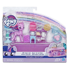 My Little Pony Toy On-the-Go Twilight Sparkle - Purple 3-Inch Pony Figure with 14 Accessories and Storage Case, Kids Ages 3 Years Old and Up