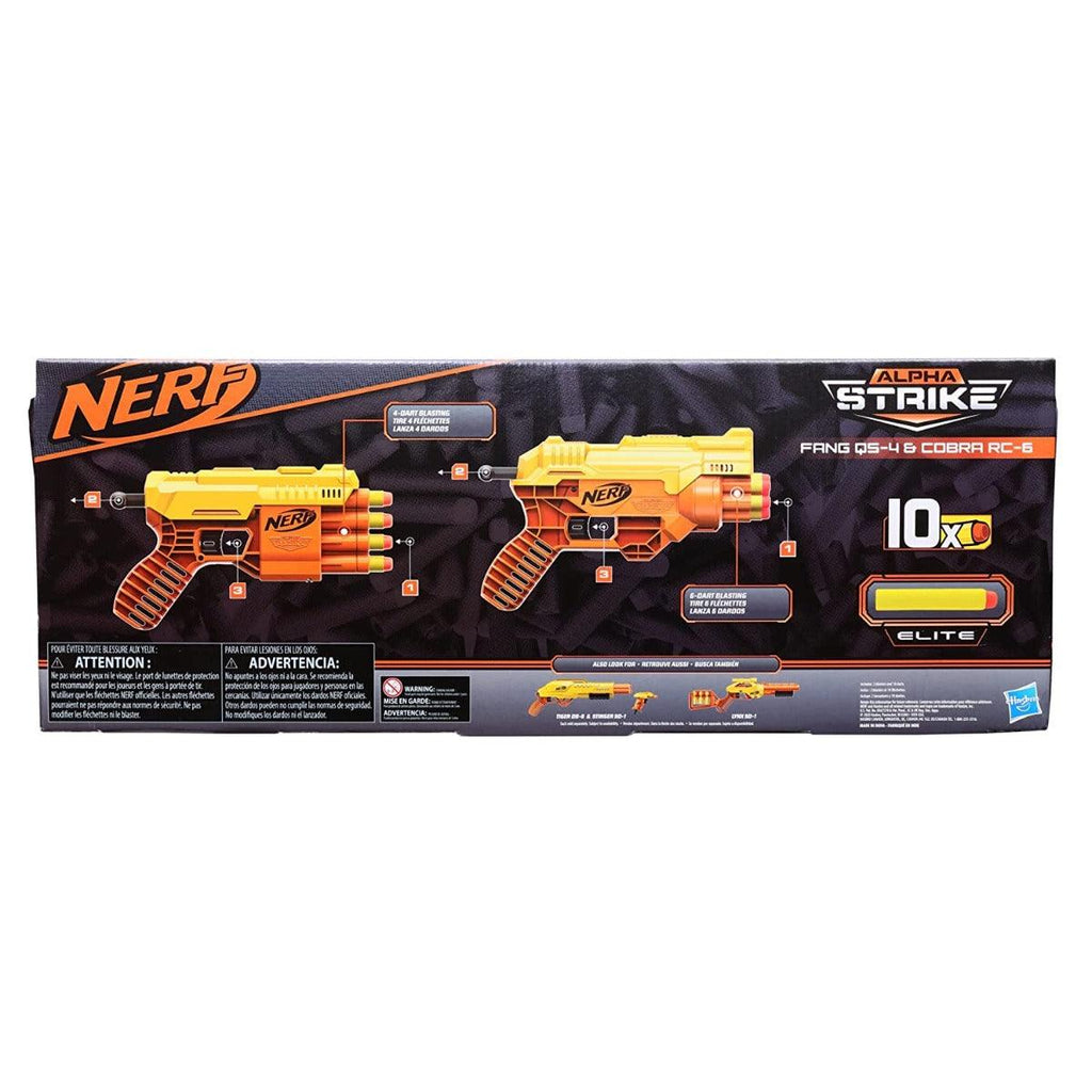 NERF Alpha Strike Fang QS-6 & Cobra RC-6 Blaster Set