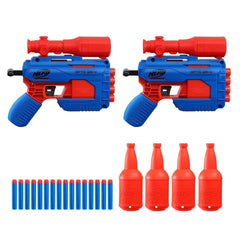 Nerf Alpha Strike Optic QS-4 Duel Targeting Set ,22-Pieces ,Includes 2 Blasters, 4 Half-Targets, 16 Official Nerf Darts