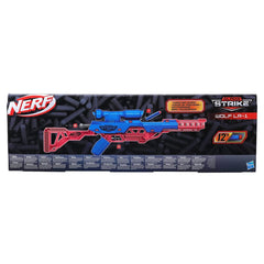 Nerf Alpha Strike Wolf LR-1 Blaster with Targeting Scope ,12 Official Nerf Elite Darts ,Breech Load, Pump Action, Easy Load-Prime-Fire, Multicolor