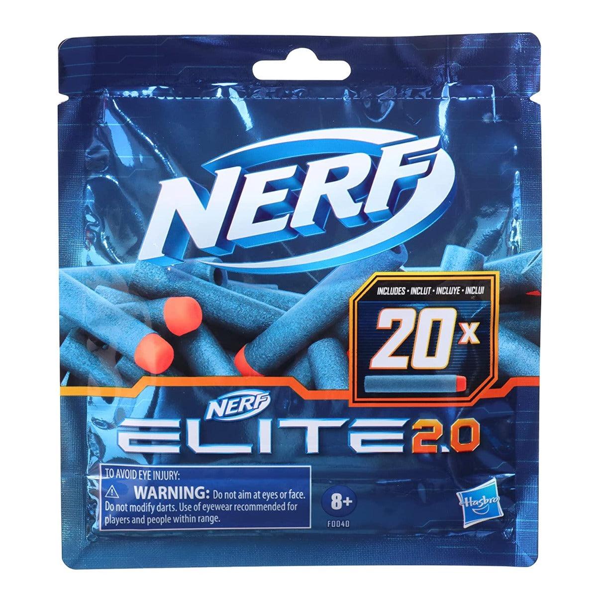Nerf Elite 2.0 20-Dart Refill Pack ,20 Official Nerf Foam Darts for Nerf Elite 2.0 Blasters ,Compatible with All Nerf Elite Blasters