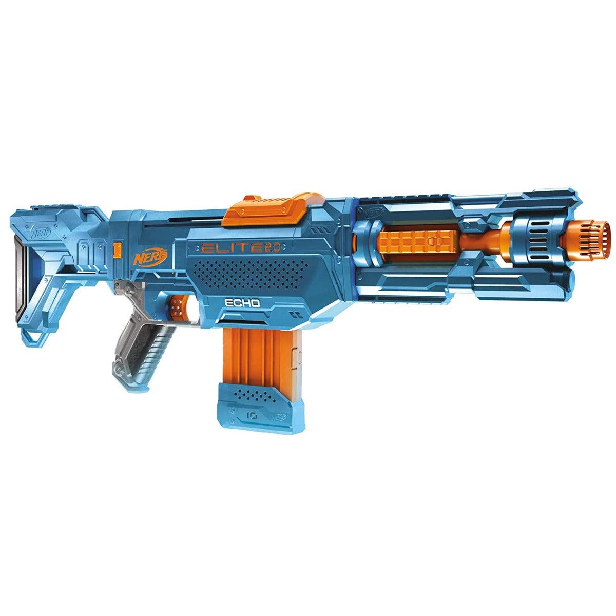 Nerf Elite 2.0 Echo Cs-10 4 In1 Blaster, 24 Darts, 10-Dart Clip, Removable Stock and Barrel Extension