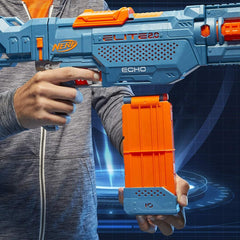 Nerf Elite 2.0 Echo Cs-10 4 In1 Blaster, 24 Darts, 10-Dart Clip, Removable Stock and Barrel Extension