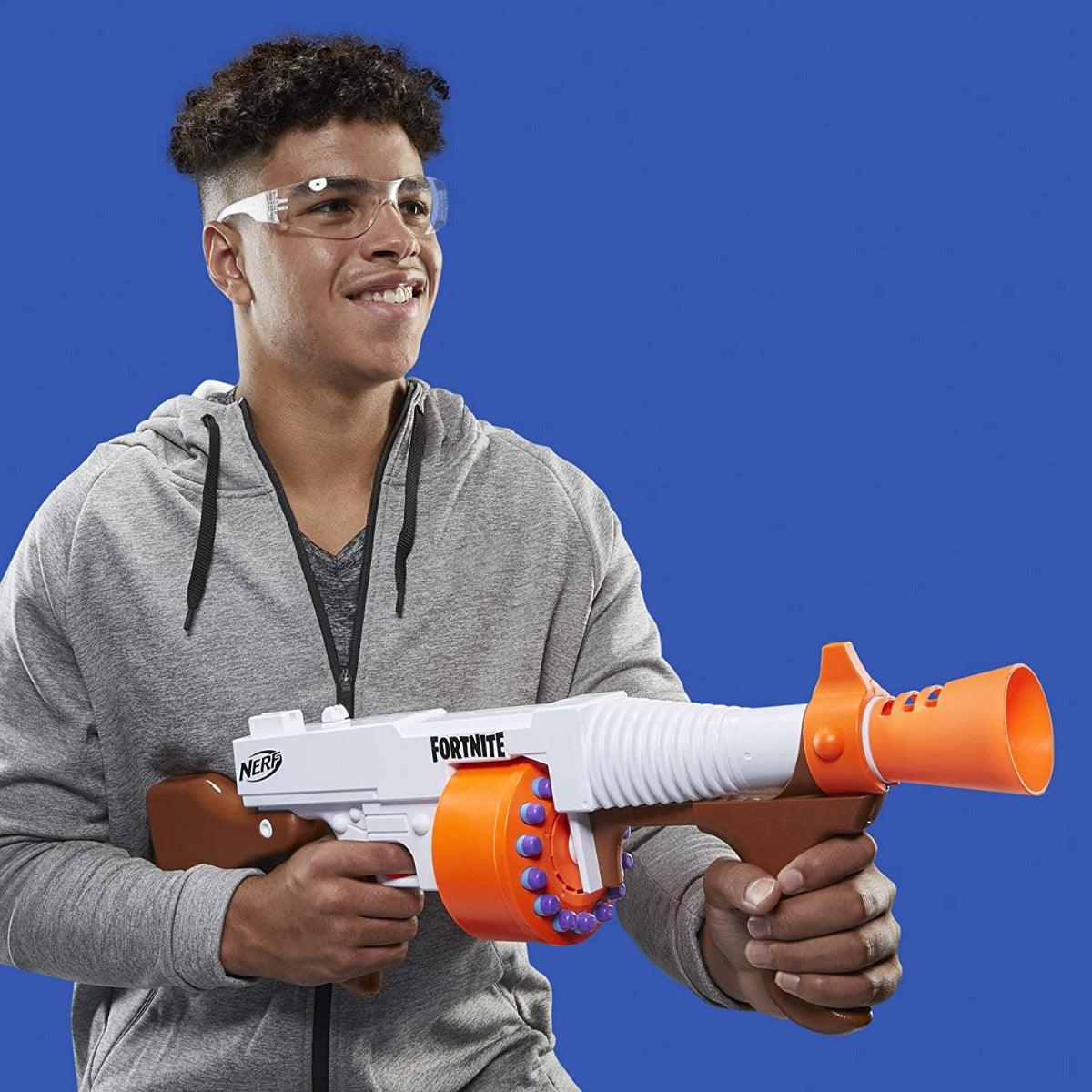 Nerf Fortnite DG Dart Blaster, 15-Dart Rotating Drum, Pump Action, 15 Official Nerf Darts, Inspired by Blaster Used in Fortnite Video Game