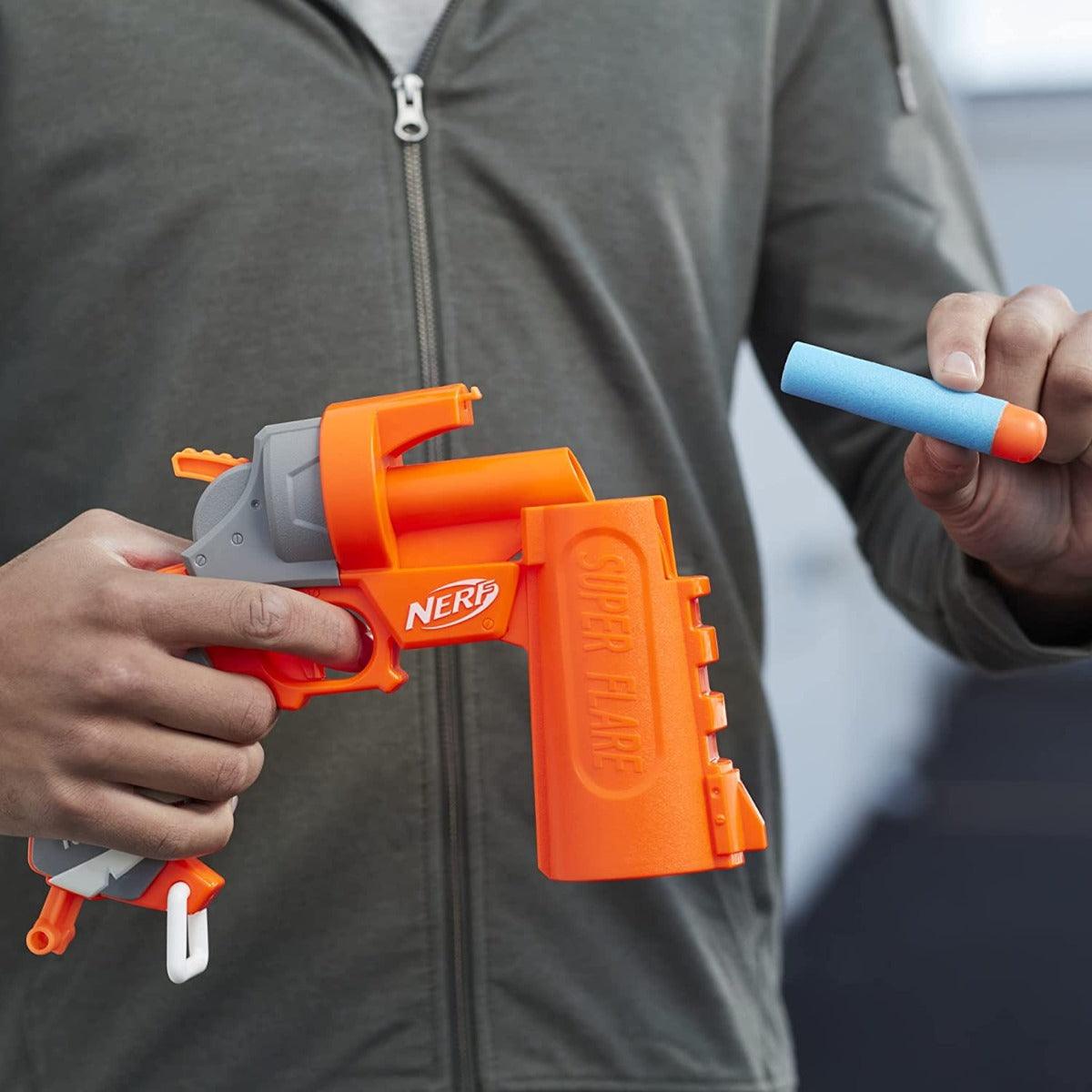 Nerf Fortnite Flare Dart Blaster, Break-Open Dart Loading, Includes 3 Mega Dart