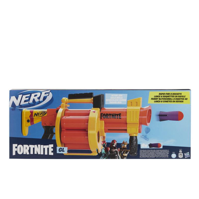 Nerf Fortnite GL Rocket-Firing Blaster -- 6-Rocket Drum, Pump-To-Fire -- Includes 6 Official Nerf Rockets -- For Youth, Teen, Adult