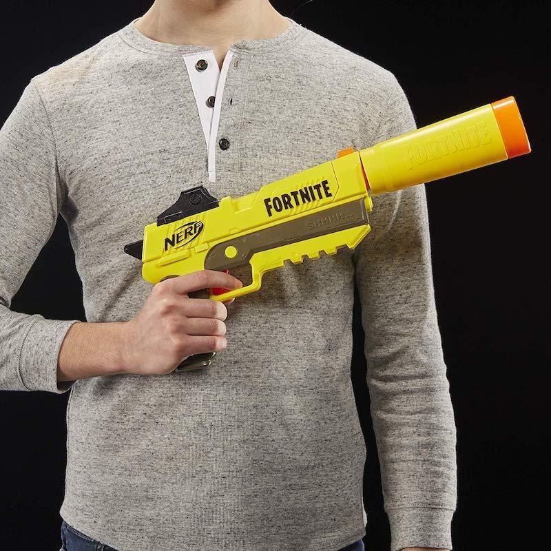 Nerf Fortnite SP-L Elite Dart Blaster with Detachable Barrel, 6 Elite Darts for Youth, Teens, Adults