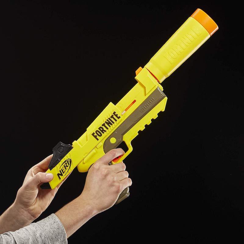 Nerf Fortnite SP-L Elite Dart Blaster with Detachable Barrel, 6 Elite Darts for Youth, Teens, Adults