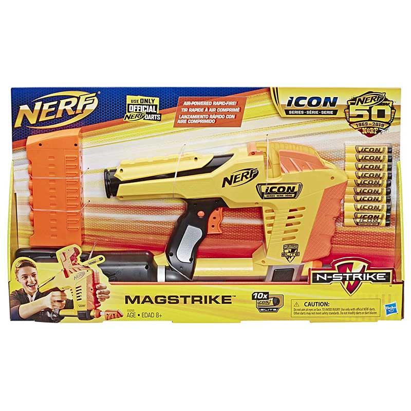 Nerf Magstrike N-Strike Air-Powered Toy Blaster, 50th Anniversary Icon Series, for Kids, Teens, Adults