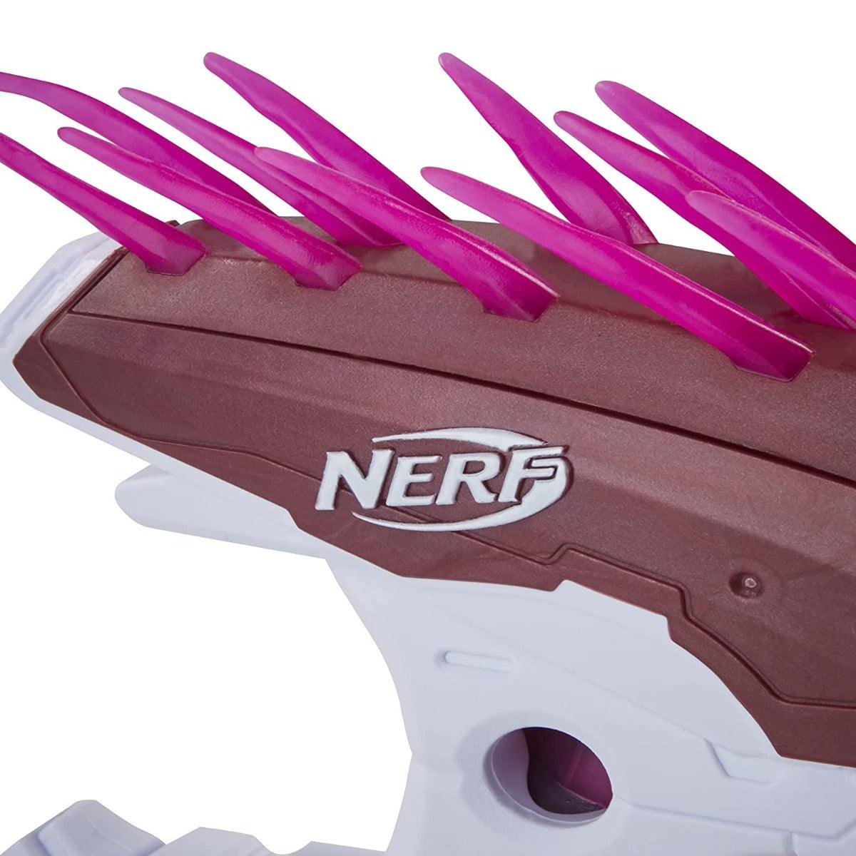 Nerf MicroShots Halo Needler,Mini Dart-Firing Blaster and 2 Nerf Darts ,Collectible Blaster for Halo Video Game Fans and Nerf Battlers