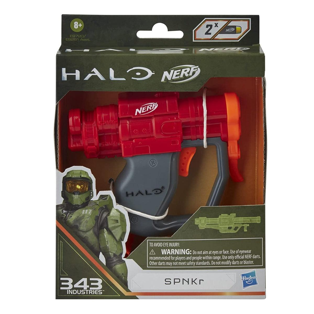 Nerf MicroShots Halo SPNKR,Mini Dart-Firing Blaster and 2 Nerf Darts,Collectible Blaster for Halo Video Game Fans and Nerf Battlers