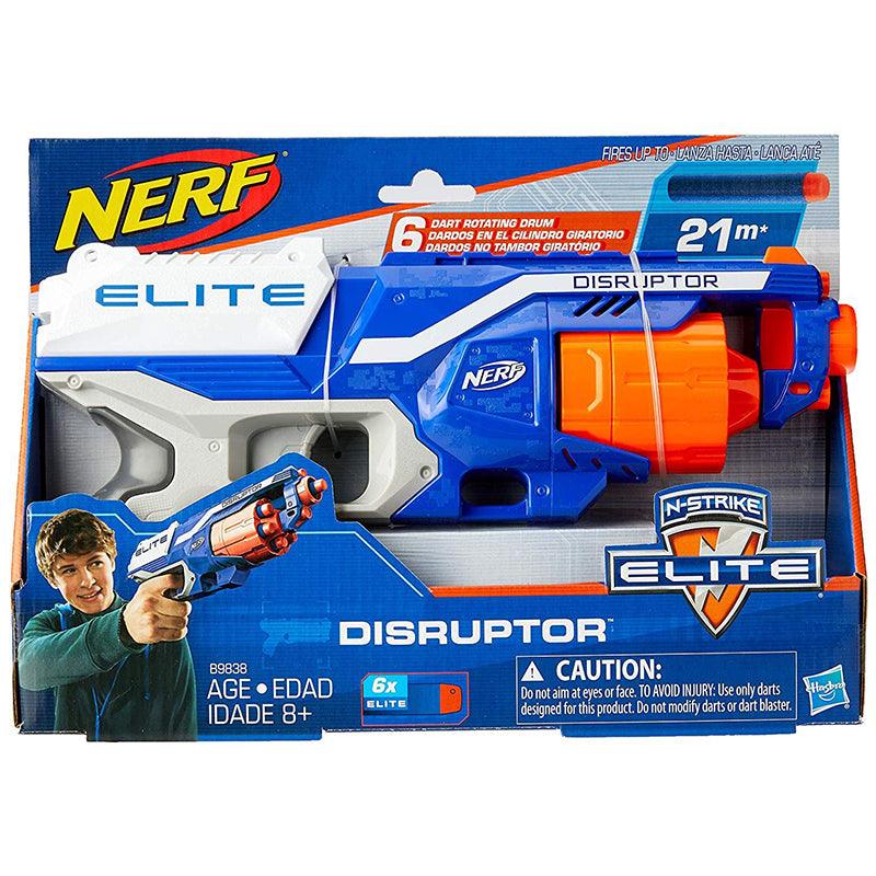 Nerf N-Strike Elite Disruptor Toy Blaster 6-Dart Rotating Drum, Slam Fire, Includes 6 Official Nerf Elite Darts, Toys for Kids, Teens, Adults