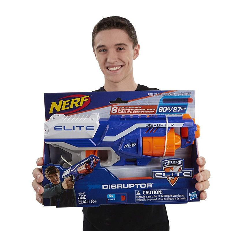 Nerf N-Strike Elite Disruptor Toy Blaster 6-Dart Rotating Drum, Slam Fire, Includes 6 Official Nerf Elite Darts, Toys for Kids, Teens, Adults