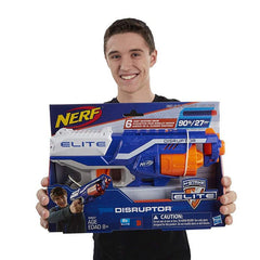 Nerf N-Strike Elite Disruptor Toy Blaster 6-Dart Rotating Drum, Slam Fire, Includes 6 Official Nerf Elite Darts, Toys for Kids, Teens, Adults